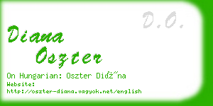 diana oszter business card